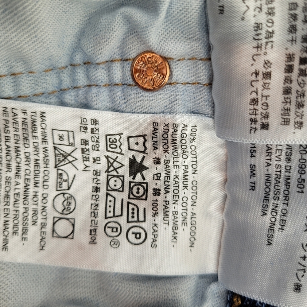 Levis Men's Original Button Fly Front 501 Vintage Blue Jeans 100% Cotton 40 X 30 - Picture 6 of 10